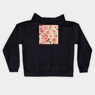 Pink Flowers Kids Hoodie